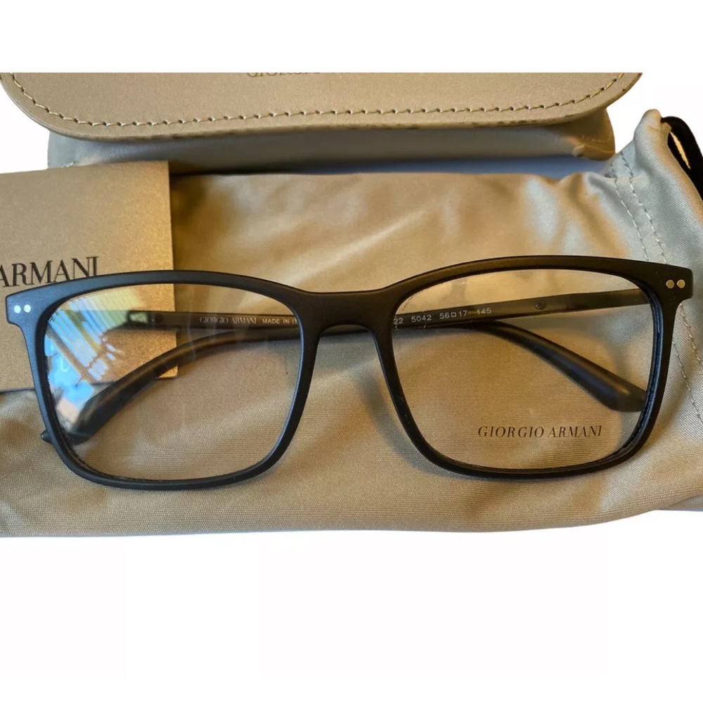 NWOT Giorgio Armani  Matte Black 56/17/145 mens Eyewear Frame.